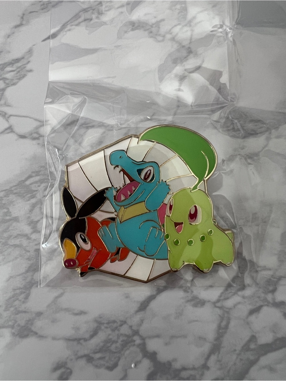 NEW Pokémon Enamel Pin - Tepig, Totodile, and Chikorita Trio